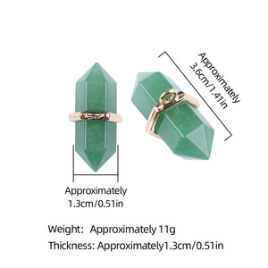 Collana con Pendente in Cristallo di Ametista, Agata Esagonale in Pietra Naturale, Catena in Acciaio Inossidabile per Uomo e Donna - Product Image 4