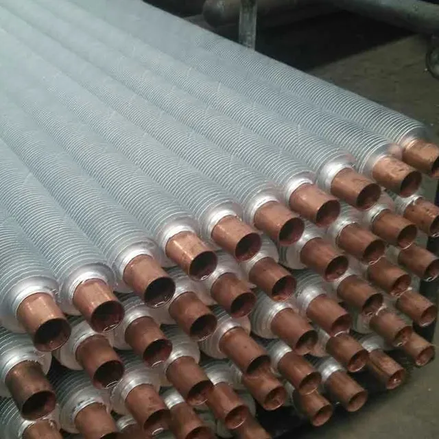 Extrudiertes Kupfer rippen rohr mit Aluminium flossen für Wärmetauscher-Rippen rohr