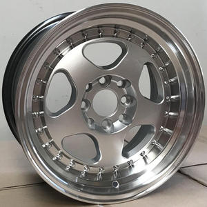 ล้อแม็กซ์อลูมิเนียมสำหรับรถยนต์ ขนาด <span class=keywords><strong>15x7</strong></span>/15x8.5/16x8/16x9/17x9/17x10/4x100 5x114.3 สีเงิน/ทอง/ดำ แบบใหม่ 5 ก้าน สามชิ้น - Product Image 1