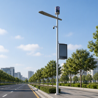 Poteau d'éclairage intelligent avec WiFi, vidéosurveillance, borne de recharge pour véhicules électriques, alarme d'urgence et surveillance environnementale
