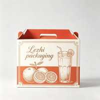 Caja de Comida para Llevar, Personalizada, de Alta Gama, Biodegradable, de Papel Kraft, con Laminado Mate, Segura para Contacto con Alimentos, Autoarmable, para Café, Vodka, Jugo