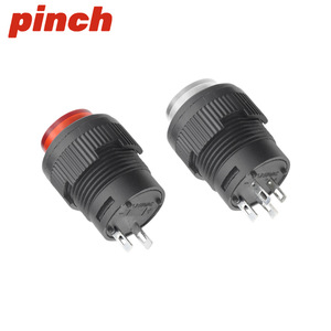 Interruptor de Botón Pulsador R16-503A AD B BD 125V con Terminal de Tornillo IP40 de Plástico con Luz LED y Función de Bloqueo y Reinicio Automático - Product Image 1