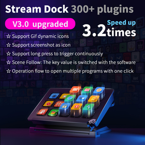 Manette de jeu programmable Mibox Mini filaire Type-C/<span class=keywords><strong>USB</strong></span> avec rétroéclairage LCD StreamDeck avec touches multimédias, nouvelle pour ordinateur portable et ordinateur de bureau - Product Image 2