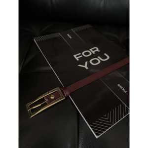 Ceinture en cuir véritable pour homme, en cuir de vachette, avec boucle rectangulaire solide, accessoire de mode durable - Product Image 3