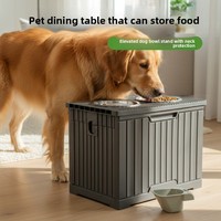 Bol de stockage de nourriture pour chien, grande capacité, double usage intégré, en polypropylène anti-humidité, 40L, peut contenir 20KG de nourriture pour chien