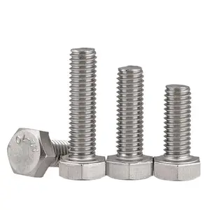 High quality Din933 hex bolt A2 Stainless Steel hex bolts