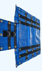 Vente en gros 20 'x 28' bâche de camion à plat robuste noire avec 6 'Drop & Flap 14 <span class=keywords><strong>oz</strong></span> bâche étanche pour camion - Product Image 4