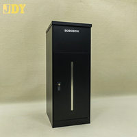Boîte à colis de jardin polyvalente JDY avec serrure à combinaison à empreintes digitales, boîte aux lettres en acier, utilisation domestique, belle composition de jardin