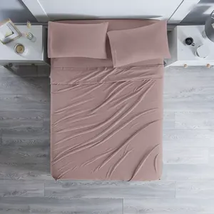 Juego de Sábanas VIANNEY HOME SHEETS Lilac, Tamaño Individual, Algodón Transpirable Hipoalergénico, Ropa de Cama para el Hogar - Product Image 3