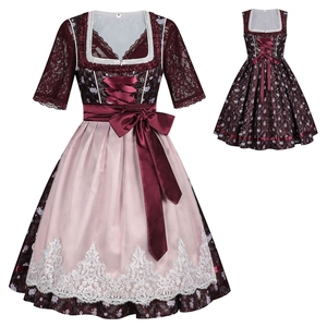 Costumi da Fattoria in Stile Country per Carnevale e Halloween, Abiti Bavarese per l'Oktoberfest da Donna - Product Image 2