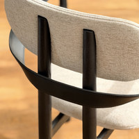 Chaise de salle à manger minimaliste italienne Degas, fauteuil en bois massif, personnalisable, mobilier de maison, restaurant, bureau, luxe léger