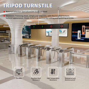 Torniquete Trípode con Reconocimiento Facial de 0.2s, Lector Inalámbrico Bidireccional de Tarjetas IC ESD para Control de Acceso en Fábricas y Metro, IP55 - Product Image 2