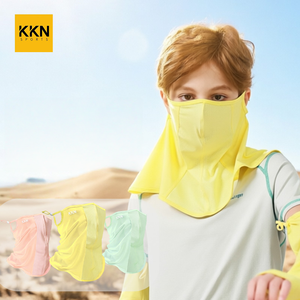 KKN Masque facial en nylon personnalisable pour enfants, protection UV, pour activités de plein air, équitation, randonnée dans le désert, réglable, effet rafraîchissant - Product Image 3