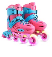 Patins à roulettes ajustables pour enfants, filles, garçons, adolescents, débutants avec roues lumineuses, patins à roulettes sûrs pour enfants