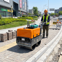 Compacteur routier mini 0,6 tonne 0,8 tonne, à poussée manuelle, à double tambour vibrant, CE EPA