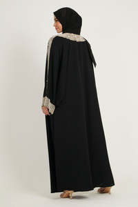 Abaya Formal de Manga Campana para Mujer, con Cristales Elegantes y de Lujo, Personalizada por LEDUO - Product Image 2