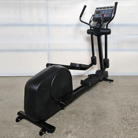 Máquina Elíptica Comercial, Equipo de Cardio para Entrenamiento de Cuerpo Completo de Bajo Impacto, Pantalla LCD, Estructura de Acero Resistente para Gimnasio