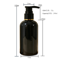 Bouteille Pompe Personnalisée 200ml pour Gel Douche Cosmétique, Lotion, Shampoing, Savon Liquide Corps et Mains, Modèle 61