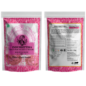 Fullers Earth And Rose Petal Face Pack pour une peau propre et douce Contrôle de l'huile Détox en profondeur des pores et éclaircissement de la peau Formule à l'argile naturelle - Product Image 3