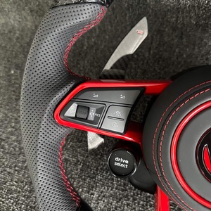 Volante Deportivo Personalizado de Fibra de Carbono y Cuero Semiperforado con Detalles Rojos LED para VW MK8 MK7 MK6 Golf R GTD GTE <span class=keywords><strong>Polo</strong></span> <span class=keywords><strong>GTI</strong></span> Golf8 Golf7 - Product Image 3