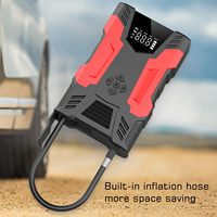 Démarreur de voiture avec compresseur d'air 3000A de pointe, réservoir 7.0L/5.0L, USB QC 3.0, batterie externe 10000mAh, lampe torche LED pour camion/moto
