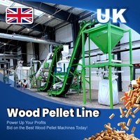 Ligne de production de granulés de bois professionnelle RICHI UK, très demandée, pour résidus de scierie, 30 TPH