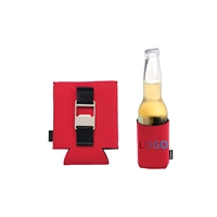 Manchons isothermes pliables en néoprène 3 mm avec logo personnalisé pour canettes ou bouteilles de 330 ml ou 375 ml, avec décapsuleur - OEM/ODM