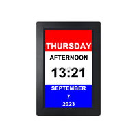 Benutzer definiertes neues Design Horizontale vertikale Anzeige Digitaler Kalender Tages uhr 8 "Zoll Dementi eklok für die Niederlande