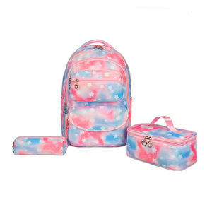 2025 Trio Trendy Cartoon-Themed Starry Kids Mochila Set Impermeable con detalles de cremallera para la moda - Product Image 6