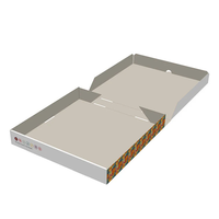 Emballage pour pizza en carton ondulé avec dossier magnétique, revêtement UV, laminage mat et gaufrage, recyclable