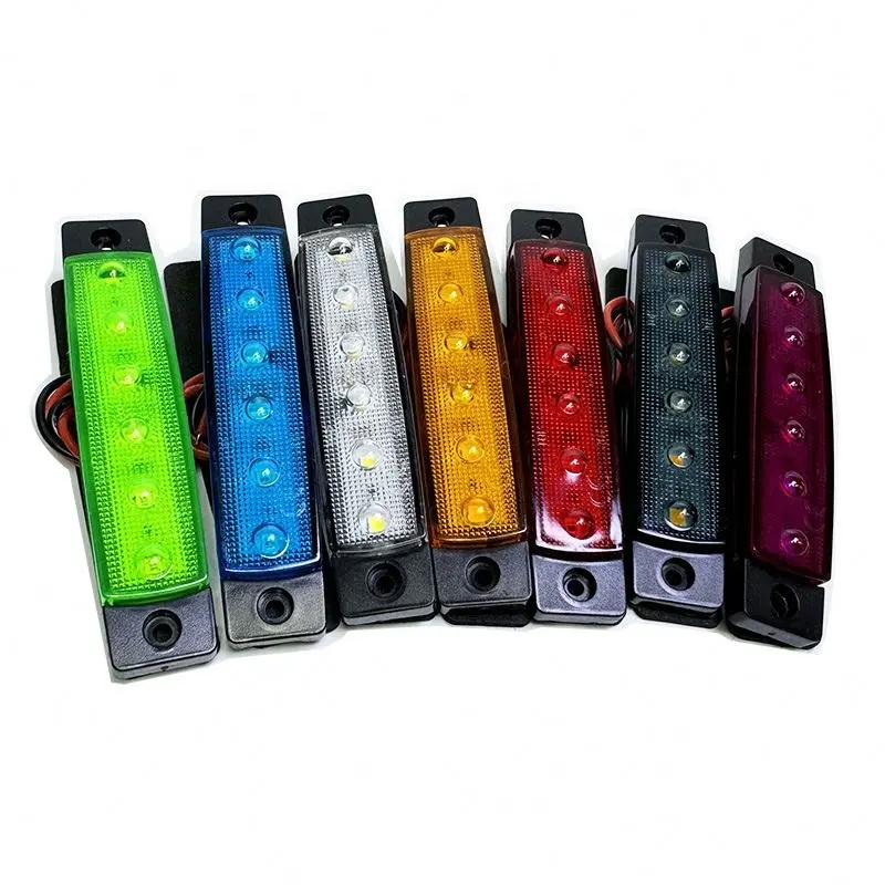 Luzes led de apuramento 12-24v, âmbar/vermelho/azul/verde/branco