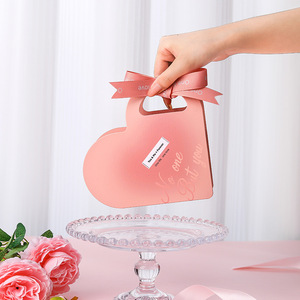 Caja de Regalo de Joyería en Forma de Corazón, Portátil, Resistente al Agua, de Cartón, con Esponja para Guardar Anillos de Pareja, para el Día de San Valentín - Product Image 4