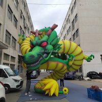 Modèle de dragon gonflable géant à trois têtes, King Ghidorah, monstre gonflable personnalisé pour Halloween, décoration extérieure