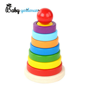 <span class=keywords><strong>2020</strong></span> blocs de construction éducatifs pour enfants en bois jouet tour empiler des blocs de couleur haute Z13297D - Product Image 1