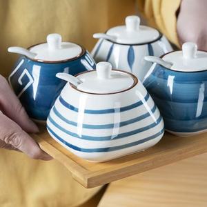 <span class=keywords><strong>M</strong></span>畅销现代设计陶瓷香料罐套装家用调味品收纳厨具 - Product Image 5