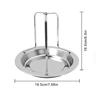 Grille à poulet multifonction en acier inoxydable, détachable, pour poulet au canette de bière, avec plateau