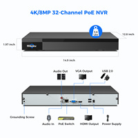 Hiseeu H.265 5MP 32 Canaux Bullet PTZ Dôme Vidéo Surveillance Intérieure IP PoE NVR 32 Canaux NVR Système de Caméras CCTV Extérieures