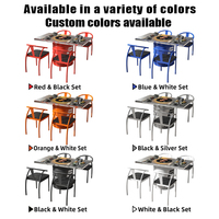 Table de barbecue carrée industrielle rustique vintage en fer pour 4 personnes, idéale pour les restaurants commerciaux - Mobilier de barbecue tout-en-un - Personnalisable