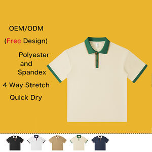 Polo Personalizado con Bordado de Diseño Libre, Transpirable, de Secado Rápido, Antiarrugas, Color Negro Sólido, Camiseta de Golf - Product Image 2