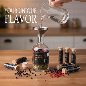 Kit de Infusión de Ginebra Apragaz, Completo con 12 Botánicos, 2 Botellas, Caja de Regalo para Bar, Embudo, Filtros, Mezcladores de Cócteles, Único para Hombres/Mujeres - Product Image 3