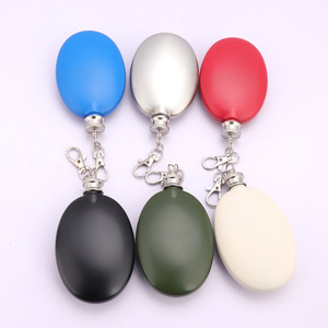 Tùy Chỉnh Laser Khắc Biểu Tượng Hình Dạng Hình Bầu Dục Kim Loại <span class=keywords><strong>Pocket</strong></span> Mini Hip <span class=keywords><strong>Flask</strong></span> 3Oz Xách Tay Whiskey Flasks Với Keychain - Product Image 3