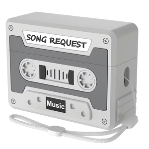 Étui en silicone liquide au design rétro cassette pour écouteurs sans fil - Protection intégrale antichoc, anti-traces de doigts, style sculpté 3D - Product Image 2