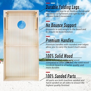 Profesional 4ftx2ft / 3ftx2ft Agujeros de maíz de madera maciza Juego al aire libre Juegos de agujeros de maíz - Product Image 3