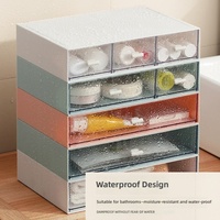 Organisateur empilable imperméable multi-compartiments format A5 à glissière fluide pour l'organisation de la maison, de la salle de bain et du bureau