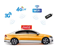 Panneau de toit de taxi 4G à écran d'affichage LED étanche pour la publicité dans les médias avec installation polychrome et épissée