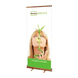 Bamboo Roll Up Banner Stand