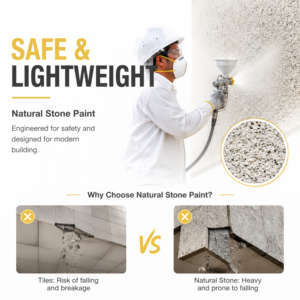 Peinture à effet <span class=keywords><strong>pierre</strong></span> véritable Easy Spray avec application facile pour la rénovation extérieure des propriétés locatives - Product Image 2