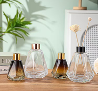 Nouveau style – Bouteille diffuseur de parfum cylindrique en verre de 60 ml et 240 ml avec bouchon en liège et marquage à chaud