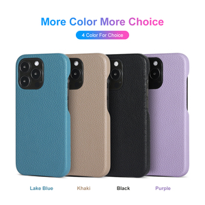 Coque arrière de téléphone portable en cuir PU pour iPhone 16, 15, 14, <span class=keywords><strong>Pro</strong></span> Max, coque magnétique personnalisée et élégante en forme de galet - Product Image 6