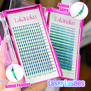 Abonnie Laser Anime Spikes: Extensiones <span class=keywords><strong>de</strong></span> Pestañas Pre-Hechas para un Acabado Rápido y Sencillo, Estilo Anime Towers - Product Image 1